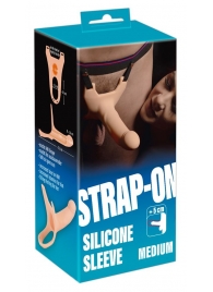 Силиконовый полый страпон на ремнях Silicone Strap-on - 16 см. - Orion - купить с доставкой в Новомосковске