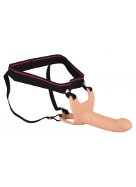 Силиконовый полый страпон на ремнях Silicone Strap-on - 16 см. - Orion - купить с доставкой в Новомосковске