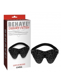 Черная маска на глаза Behave - Chisa - купить с доставкой в Новомосковске