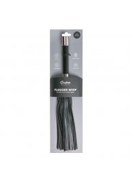 Черная плеть Easytoys Flogger With Metal Grip - 38 см. - Easy toys - купить с доставкой в Новомосковске