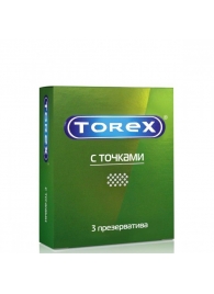 Текстурированные презервативы Torex  С точками  - 3 шт. - Torex - купить с доставкой в Новомосковске