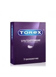 Презервативы Torex  Ультратонкие  - 3 шт. - Torex - купить с доставкой в Новомосковске