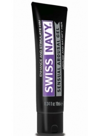 Возбуждающий гель-лубрикант на водной основе Sensual Arousal Lubricant - 10 мл. - Swiss navy - купить с доставкой в Новомосковске