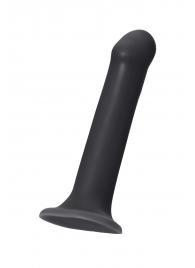 Черный фаллос на присоске Silicone Bendable Dildo L - 19 см. - Strap-on-me - купить с доставкой в Новомосковске