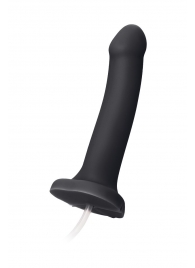 Черный фаллос с имитацией эякуляции Silicon Cum Dildo L - 19,6 см. - Strap-on-me - купить с доставкой в Новомосковске