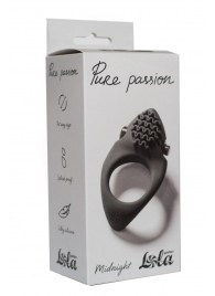 Черное эрекционное виброкольцо Pure Passion Midnight - Lola Games - в Новомосковске купить с доставкой