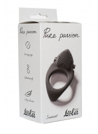 Черное эрекционное виброкольцо Pure Passion Sunset - Lola Games - в Новомосковске купить с доставкой
