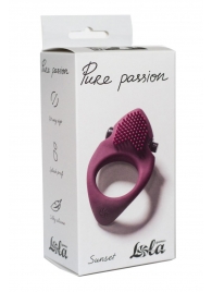 Бордовое эрекционное виброкольцо Pure Passion Sunset - Lola Games - в Новомосковске купить с доставкой