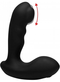 Черный стимулятор простаты Alpha-Pro 7X P-Milker Silicone Prostate Stimulator with Milking Bead - XR Brands - в Новомосковске купить с доставкой