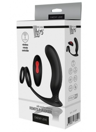 Черный массажер простаты REMOTE P-PLEASER - Dream Toys - в Новомосковске купить с доставкой
