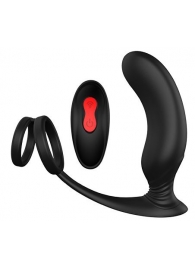 Черный массажер простаты REMOTE P-PLEASER - Dream Toys - в Новомосковске купить с доставкой