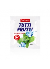 Пробник гель-смазки Tutti-frutti со вкусом мяты - 4 гр. - Биоритм - купить с доставкой в Новомосковске