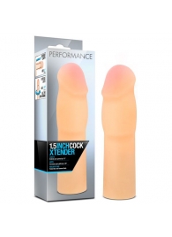 Телесная насадка-удлинитель на пенис PERFORMANCE 1.5INCH COCK XTENDER - 16 см. - Blush Novelties - в Новомосковске купить с доставкой