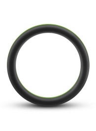 Черно-зеленое эрекционное кольцо Silicone Go Pro Cock Ring - Blush Novelties - в Новомосковске купить с доставкой