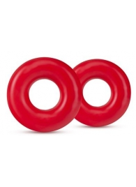Набор из 2 красных эрекционных колец DONUT RINGS OVERSIZED - Blush Novelties - в Новомосковске купить с доставкой