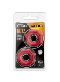 Набор из 2 красных фигурных эрекционных колец NUTZ - Blush Novelties - в Новомосковске купить с доставкой