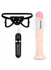 Регулируемые трусики с вибрирующей насадкой - 21 см. - Lux Fetish - купить с доставкой в Новомосковске