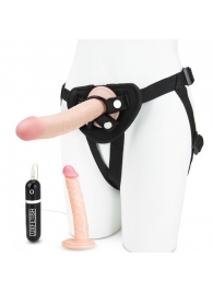 Регулируемые трусики с 2 насадками - 16 и 15 см. - Lux Fetish - купить с доставкой в Новомосковске