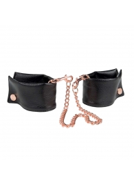 Черные мягкие наручники Entice French Cuffs с цепью - California Exotic Novelties - купить с доставкой в Новомосковске