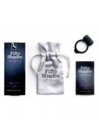 Темно-серое эрекционное кольцо Vibrating Love Ring с вибрацией - Fifty Shades of Grey - в Новомосковске купить с доставкой