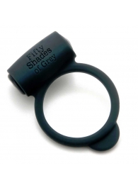 Темно-серое эрекционное кольцо Vibrating Love Ring с вибрацией - Fifty Shades of Grey - в Новомосковске купить с доставкой