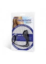Стимулятор простаты с фиксацией эрекционным кольцом Prostate Gear - BlueLine - в Новомосковске купить с доставкой