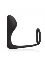 Стимулятор простаты с фиксацией эрекционным кольцом Prostate Gear - BlueLine - в Новомосковске купить с доставкой