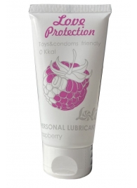 Лубрикант на водной основе с ароматом малины Love Protection Raspberry - 50 мл. - Lola Games - купить с доставкой в Новомосковске