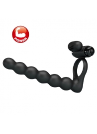 Черная насадка для двойной стимуляции Hercules Penis Sheath III - 15,3 см. - Baile - купить с доставкой в Новомосковске