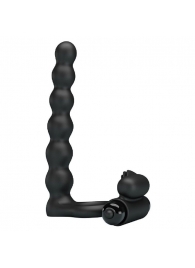 Черная насадка для двойной стимуляции Hercules Penis Sheath III - 15,3 см. - Baile - купить с доставкой в Новомосковске
