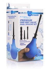 Анальный душ с 3 насадками Premium One-way Valve Anal Douche Set - XR Brands - купить с доставкой в Новомосковске