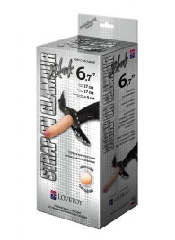 Пояс-трусики с насадкой Glamour - 17 см. - LOVETOY (А-Полимер) - купить с доставкой в Новомосковске