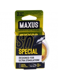 Презервативы с точками и рёбрами в пластиковом кейсе MAXUS Special - 3 шт. - Maxus - купить с доставкой в Новомосковске