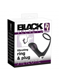 Черное эрекционное кольцо с анальной вибропробкой Vibrating Ring   Plug - Orion - в Новомосковске купить с доставкой