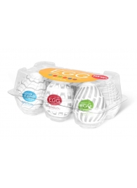 Набор из 6 мастурбаторов Tenga EGG Easy Beat с различным рельефом - Tenga - в Новомосковске купить с доставкой
