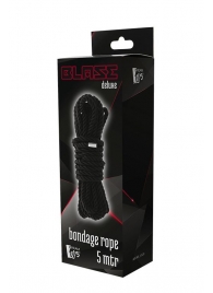Черная веревка для шибари DELUXE BONDAGE ROPE - 5 м. - Dream Toys - купить с доставкой в Новомосковске