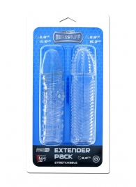 Комплект из 2 прозрачных насадок на пенис PENIS EXTENDER PACK - Dream Toys - в Новомосковске купить с доставкой