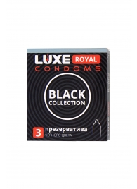 Черные презервативы LUXE Royal Black Collection - 3 шт. - Luxe - купить с доставкой в Новомосковске