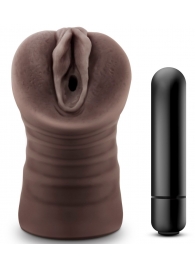 Коричневый мастурбатор-вагина Hot Chocolate Brianna - Blush Novelties - в Новомосковске купить с доставкой