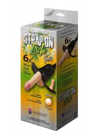 Пояс-трусики с 2 насадками Exotic-Sara - 16,5 см. - LOVETOY (А-Полимер) - купить с доставкой в Новомосковске