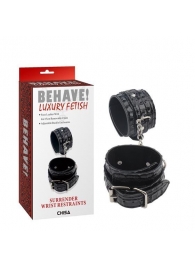 Черные наручники Surrender Wrist Restraints - Chisa - купить с доставкой в Новомосковске