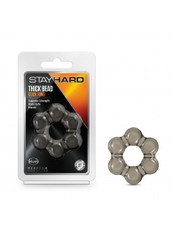 Дымчатое эрекционное кольцо Stay Hard Thick Bead Cock Ring - Blush Novelties - в Новомосковске купить с доставкой
