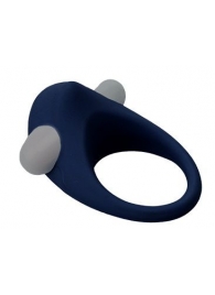 Гладкое синее эрекционное виброкольцо STIMU RING - Dream Toys - в Новомосковске купить с доставкой
