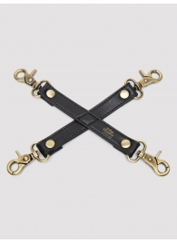 Черный фиксатор для манжет Bound to You Faux Leather Hogtie - Fifty Shades of Grey - купить с доставкой в Новомосковске