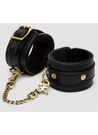 Черные оковы на ноги Bound to You Faux Leather Ankle Cuffs - Fifty Shades of Grey - купить с доставкой в Новомосковске