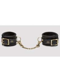 Черные наручники Bound to You Faux Leather Wrist Cuffs - Fifty Shades of Grey - купить с доставкой в Новомосковске