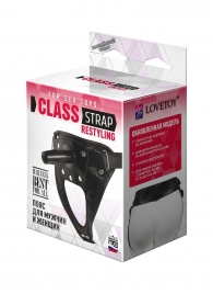 Черный пояс для насадок CLASS STRAP Restyling - LOVETOY (А-Полимер) - купить с доставкой в Новомосковске