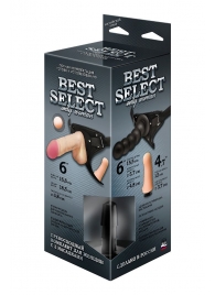 Черный пояс для женщин BEST SELECT с 3 насадками - LOVETOY (А-Полимер) - купить с доставкой в Новомосковске