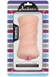 Телесный мастурбатор-вагина X-Basic Pocket Pussy без вибрации - Lovetoy - в Новомосковске купить с доставкой