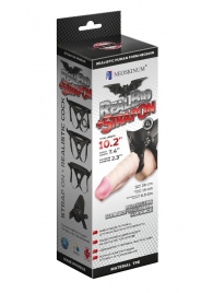 Гигантский фаллоимитатор на присоске в комплекте с трусиками - 26 см. - LOVETOY (А-Полимер) - купить с доставкой в Новомосковске